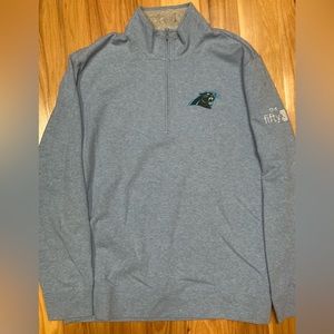 XL Vineyard Vines NFL Carolina Panthers Pullover Quarter-Zip. Light heather Blue